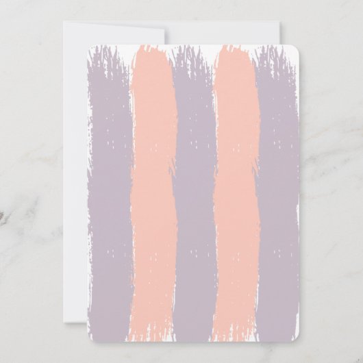 パステル男女兼用ワイルドフラワーベビーシャワー 招待状 (裏面)