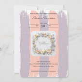 パステル男女兼用ワイルドフラワーベビーシャワー 招待状 (正面)