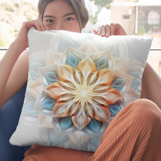 パステル白熱［赤熱］光を放つカラーズマンダラ クッション