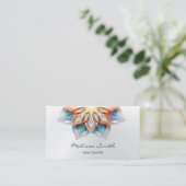 パステル白熱［赤熱］光を放つカラーズマンダラ 名刺 (スタンド正面)