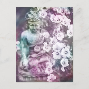 *~*パステル瞑想禅仏めい想花花 ポストカード