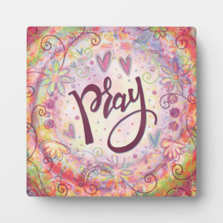 パステル祈ピンクかわいらしフローラ吸光度イーゼル フォトプラーク