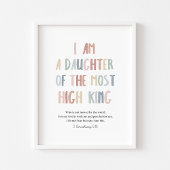 パステル私は最も高い王のプリントの娘 ポスター