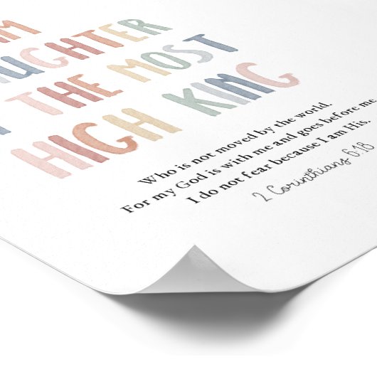 パステル私は最も高い王のプリントの娘 ポスター (角)