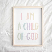 パステル私は神のポスターの子どもだ ポスター