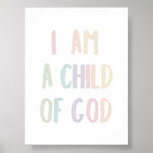 パステル私は神のポスターの子どもだ ポスター (正面)