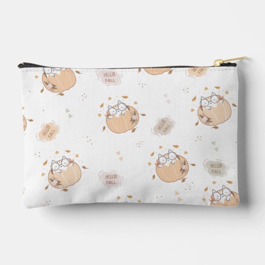 パステル秋かわいい猫たち アクセサリーポーチ (裏面)