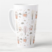 パステル秋かわいい猫たち カフェラテマグ (左アングル)