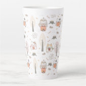 パステル秋かわいい猫たち カフェラテマグ (正面)