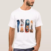 パステル秋をテーマにした秋の筆 Tシャツ (正面)