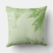 パステル秋グリーン葉 クッション (裏面)