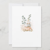 パステル秋パンプキンベビーシャワー 招待状 (裏面)