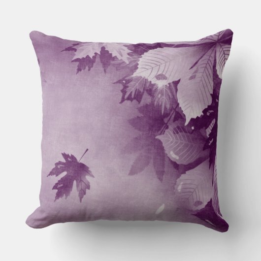 パステル秋パープル葉ズ クッション (正面)