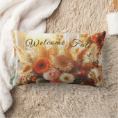 パステル秋フラワーズランバーピロー ランバークッション (ブランケット)