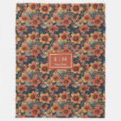 パステル秋ミュート色テラコッタ毛布 フリースブランケット (正面)