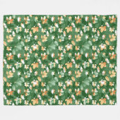 パステル秋着色紅葉 フリースブランケット (正面(横))