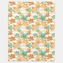 パステル秋着色紅葉 フリースブランケット