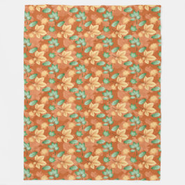 パステル秋着色紅葉 フリースブランケット