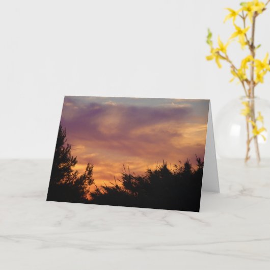 パステル空の風景 カード (黄色い花)