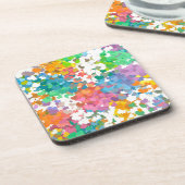 パステル紙吹雪ハート コースター (左側)