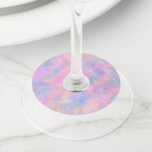 パステル素晴らしカラーの組み合わせ ワイングラスタグ (クローズアップ)