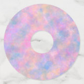 パステル素晴らしカラーの組み合わせ ワイングラスタグ (裏面)