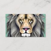 パステル素晴らしロングソフトファートリプチライオン 名刺 (正面)