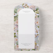 パステル素朴アジサイPeriwinkleアーチディナー オールインワン招待状 (外側)