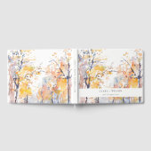 パステル素朴イエロー秋秋ランドスケープ結婚ズ ゲストブック (全面)