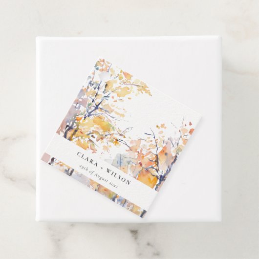 パステル素朴イエロー秋秋ランドスケープ結婚ズ フェイバータグ (インサイチュ)