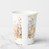 パステル素朴イエロー秋秋ランドスケープ結婚ズ 紙コップ (右)