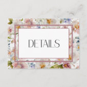 パステル素朴エイプリルウォーターカラーフローラ結婚ズ エンクロージャーカード (正面)