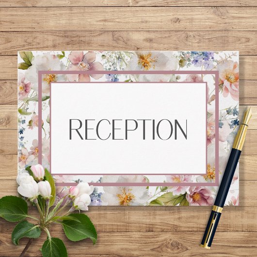 パステル素朴エイプリルウォーターカラーフローラ結婚ズ エンクロージャーカード