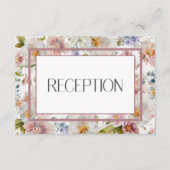 パステル素朴エイプリルウォーターカラーフローラ結婚ズ エンクロージャーカード (正面)