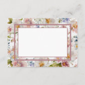 パステル素朴エイプリルウォーターカラーフローラ結婚ズ エンクロージャーカード (裏面)