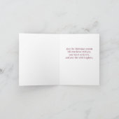 パステル素朴カラークリスマスツリースターとハート ノートカード (内部)