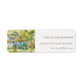 パステル素朴フィールズマウンテンランドスケープアドレス ラベル (正面)