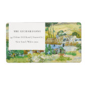 パステル素朴フィールズマウンテンランドスケープアドレス ラベル (正面)