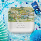 パステル素朴フィールズマウンテンランドスケープ結婚ズ ペーパープレート (パーティー)