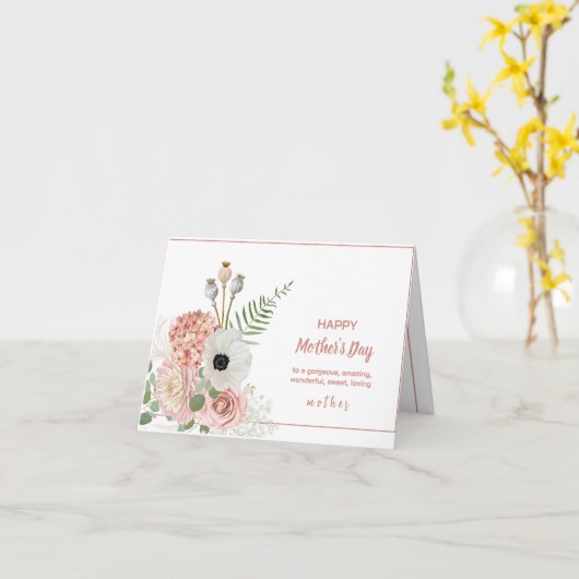パステル素朴フラワーズマザーズデイカード カード (黄色い花)