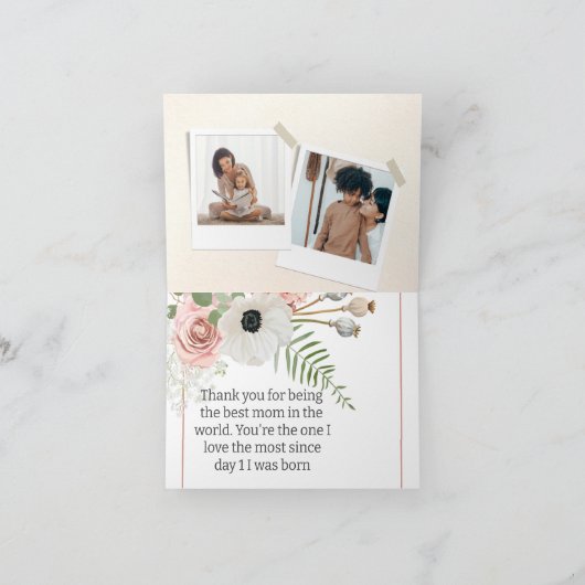 パステル素朴フラワーズマザーズデイカード カード (内部)