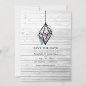 パステル素朴フローラテラリウム庭園の結婚式 セーブザデート (正面)