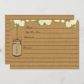 パステル素朴ルなBurlapブライダルシャワーレシピ (正面/裏面)