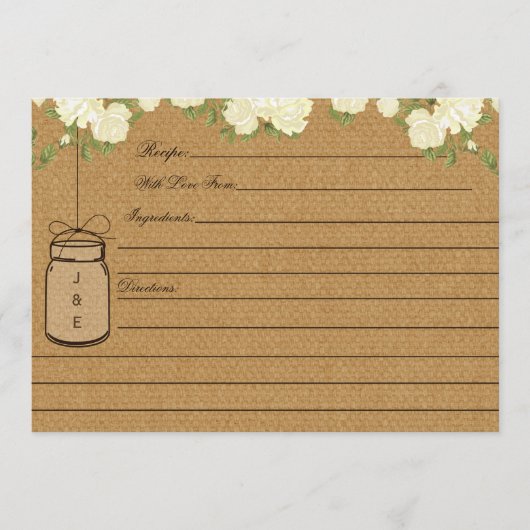 パステル素朴ルなBurlapブライダルシャワーレシピ (正面)