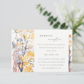 パステル素朴秋の風景ウェディングレセプション エンクロージャーカード (スタンド正面)