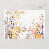 パステル素朴秋の風景ウェディングレセプション エンクロージャーカード (裏面)