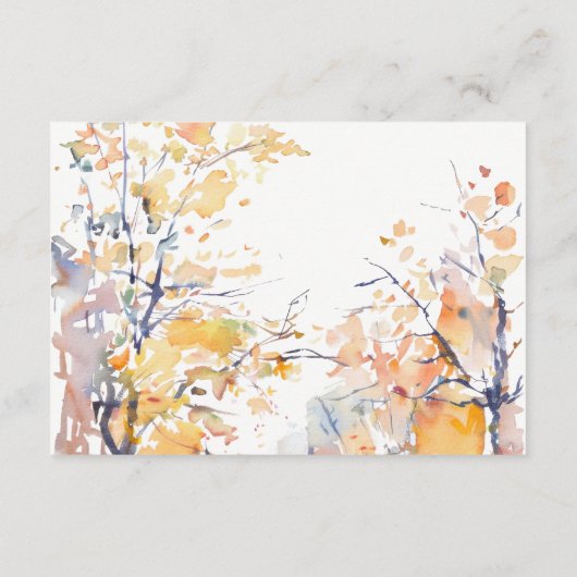 パステル素朴秋の風景ウェディングレセプション エンクロージャーカード (裏面)