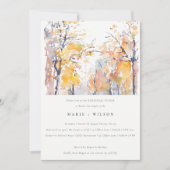 パステル素朴秋の風景リハーサルディナー 招待状 (正面)