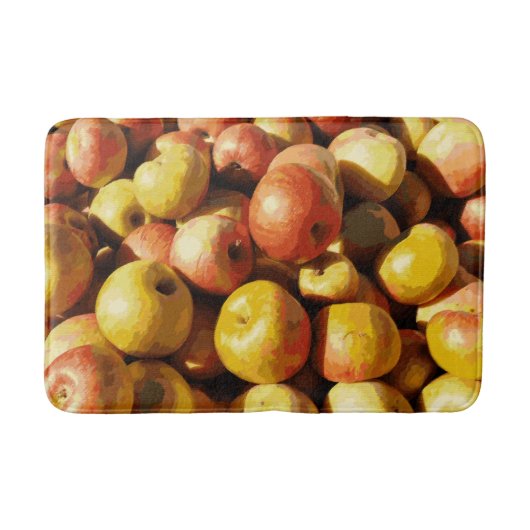 パステル素朴秋カラフルアップルオーチャードハーベスト バスマット (正面)