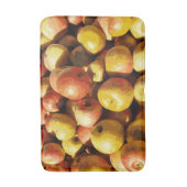 パステル素朴秋カラフルアップルオーチャードハーベスト バスマット (正面縦)